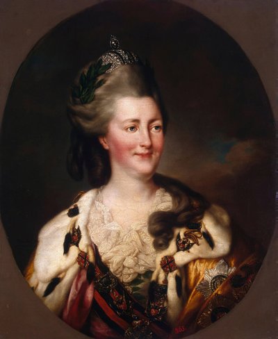 Portret van Catharina II, 1782 door Richard Brompton